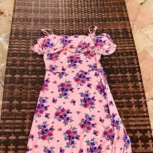 pink floral dress